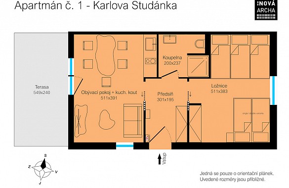 Apartmán č. 1 - Karlova Studánka