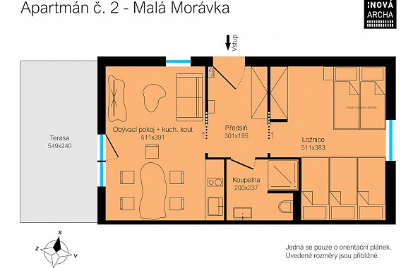 Apartmán č. 2 - malá Morávka